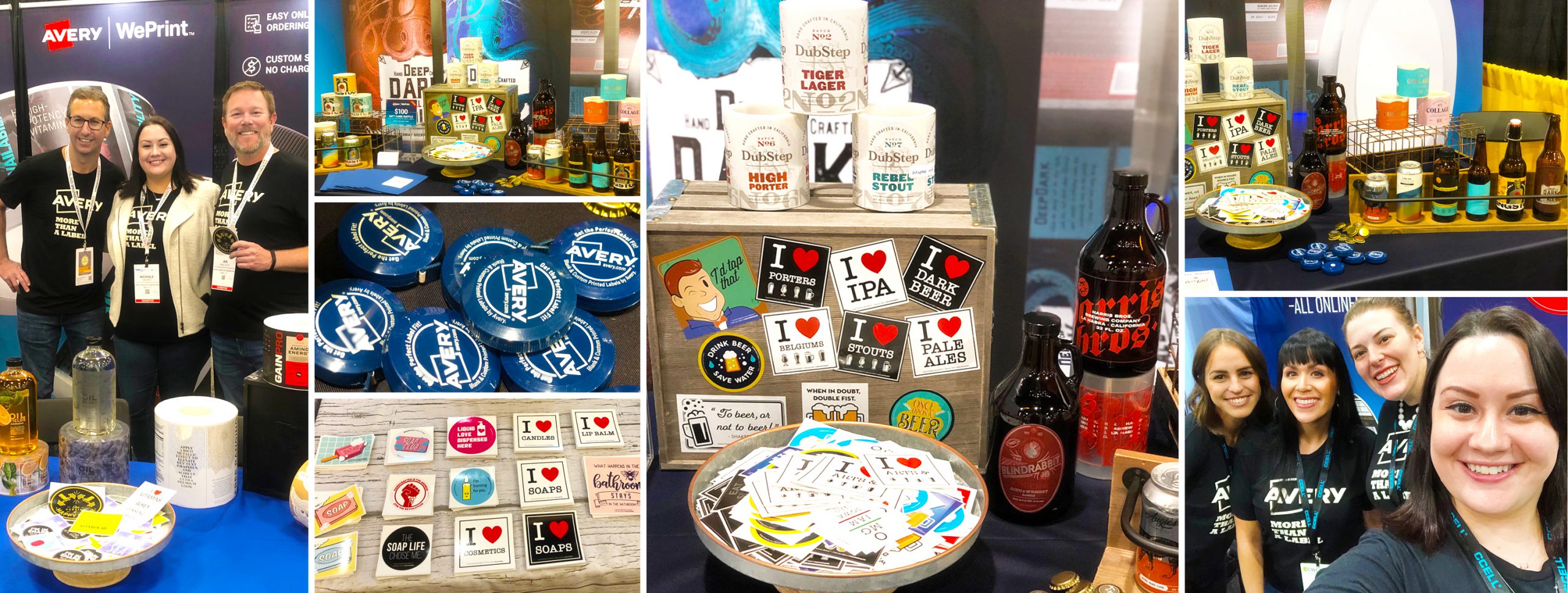 How to set up your trade show display collage of pictures from Avery WePrint