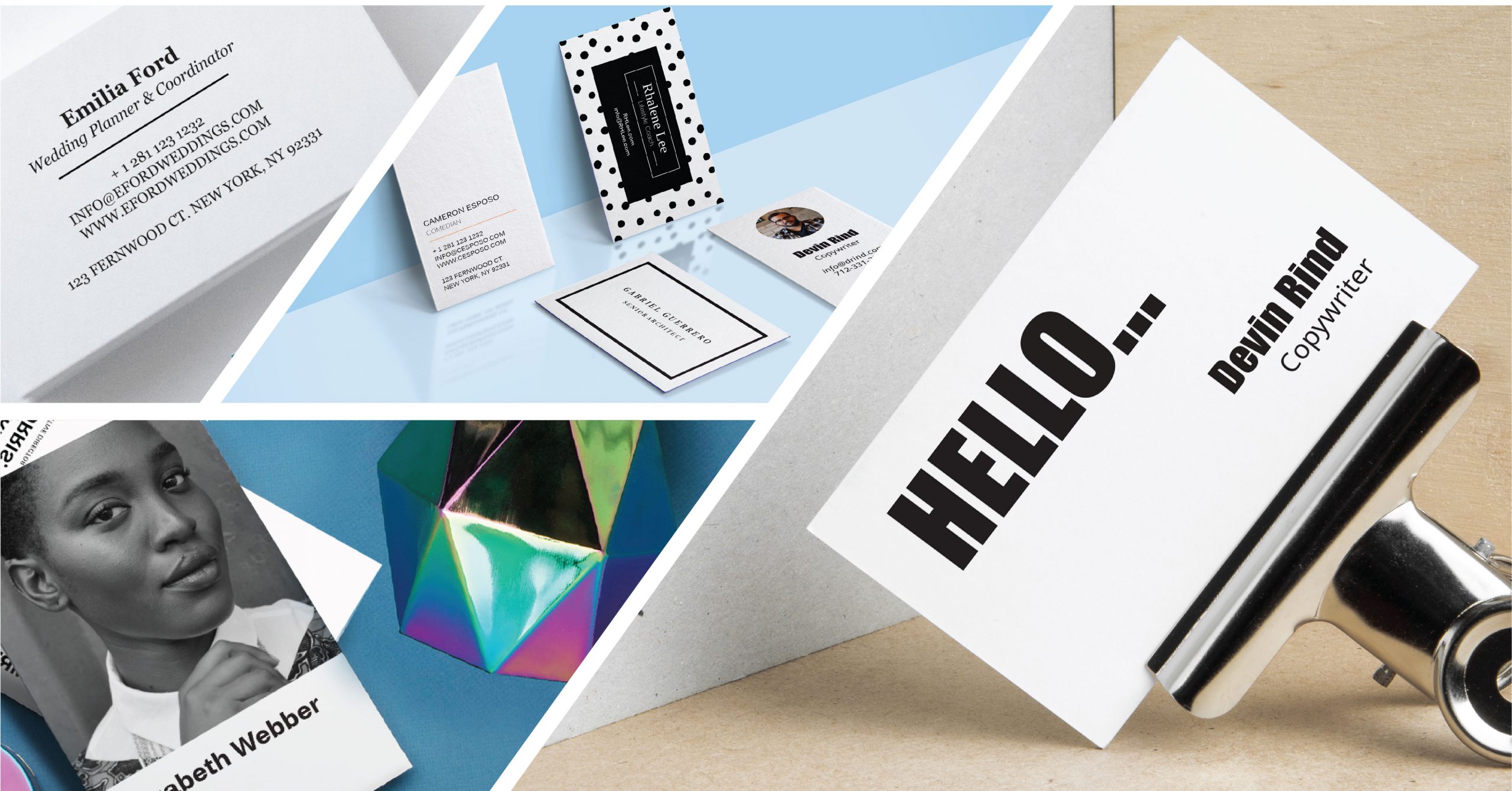 Easily create professional business cards using Avery free business card templates. Custom business card printing by Avery or print your own business cards.