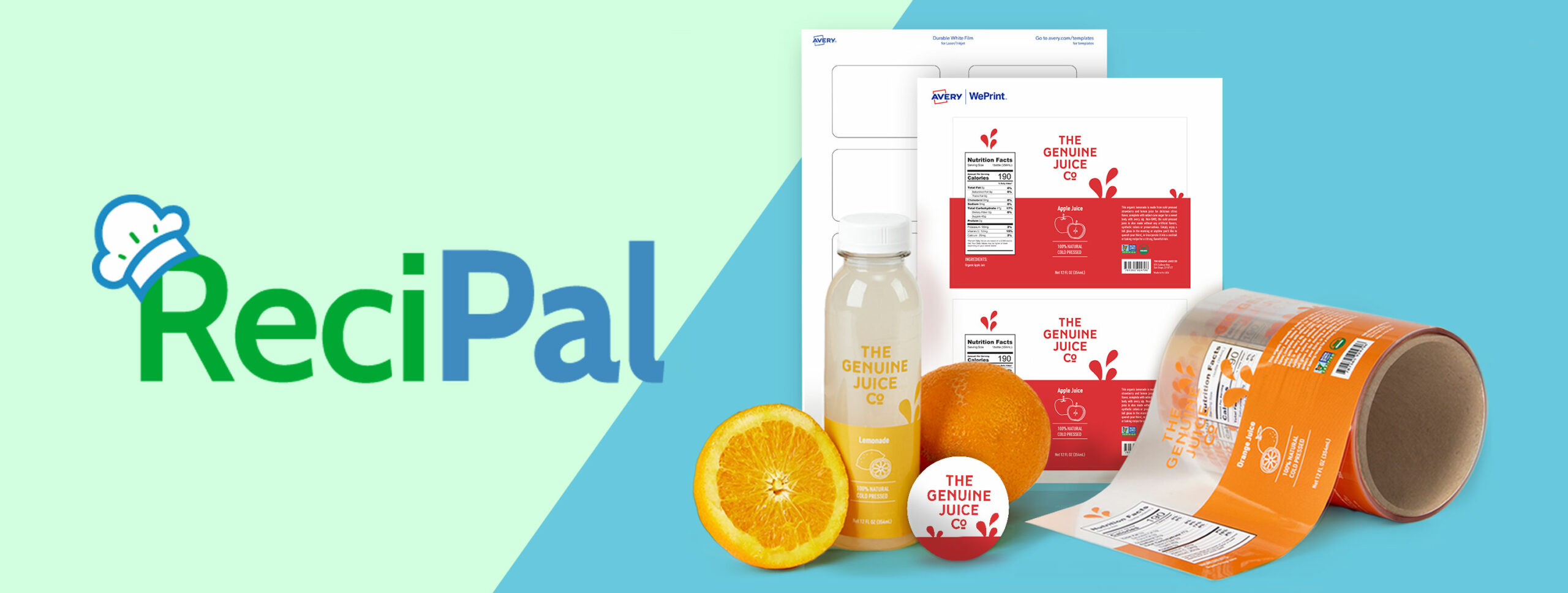 Recipal partnership with Avery for making food labels